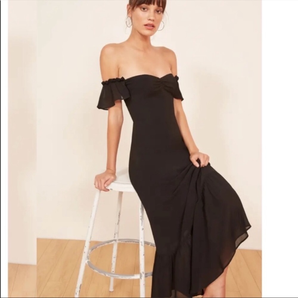 Reformation Butterfly Dress in Black